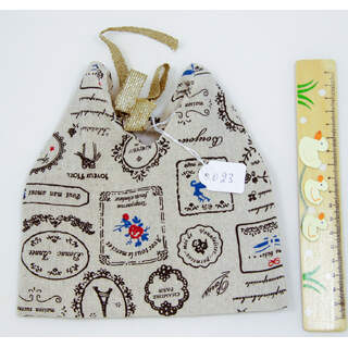 023 Geletterd stoffen tasje